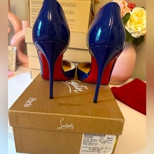 Blue Louboutin pumps